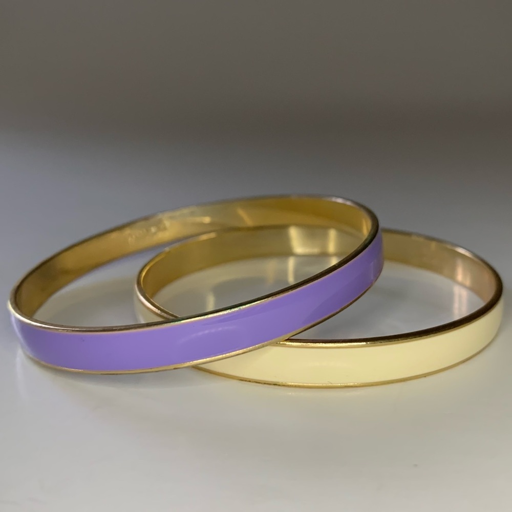J.Crew Set of 2 Bangles, Lavender and Cream